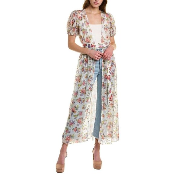 Alice + Olivia Dresses & Skirts - NWOT alice + olivia Jessamy Maxi Robe Floral Print Embroidery Long Dress Size: S